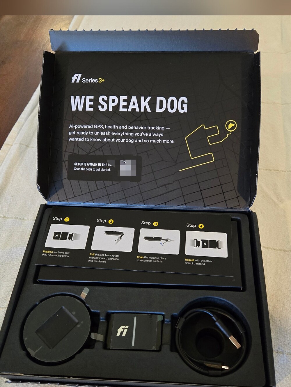 NIB Fi Series 3+ Smart Dog Collar Kit in Blue Size XS